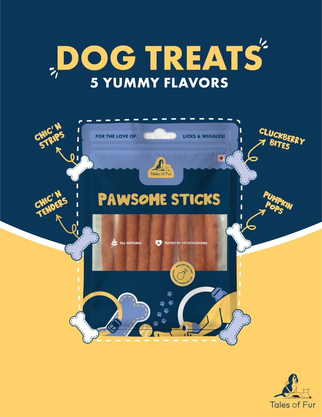 Tales of Fur Daily reward Dog Treats (Assorted Pack) - Natural Pet Treats - Tales Of Fur