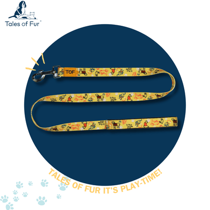 Tales of Fur It's Play - time! Snap hook leash with padded handle Large - Natural Pet Treats - Tales Of Fur