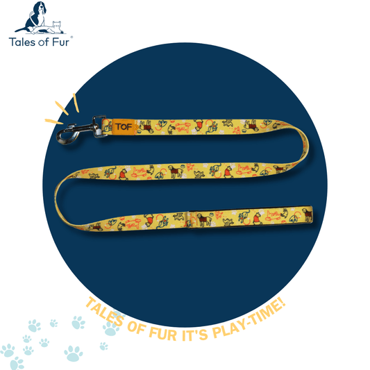 Tales of Fur It's Play - time! Snap hook leash with padded handle Large - Natural Pet Treats - Tales Of Fur