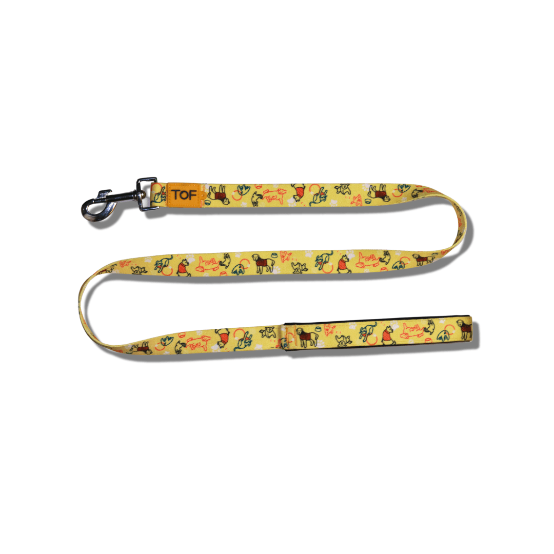 Tales of Fur It's Play - time! Snap hook leash with padded handle Large - Natural Pet Treats - Tales Of Fur