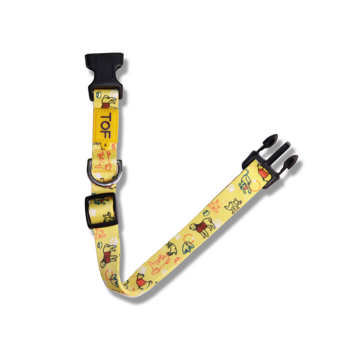 Tales of Fur It's Play-time! Plastic buckle collar with metal D-Ring Large