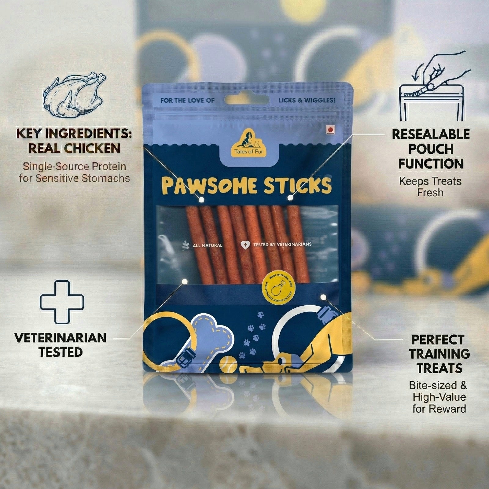 Tales of Fur Pawsome Sticks - Natural Pet Treats - Tales Of Fur